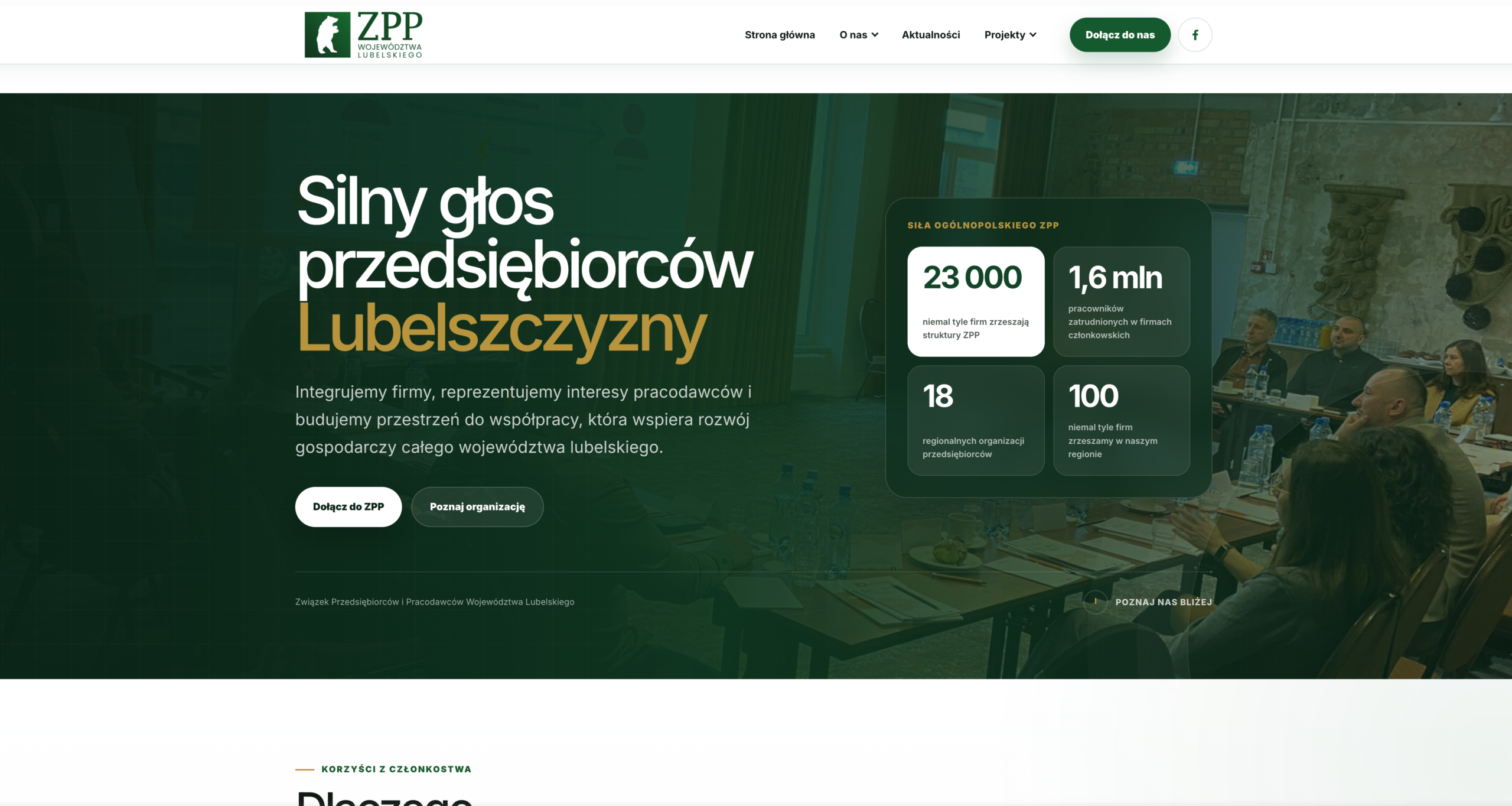 Projekt strony internetowej dla ZPP